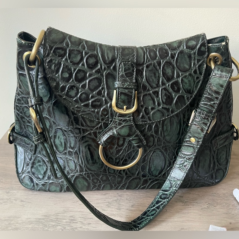Charlie lapson green shoulder bag satchel